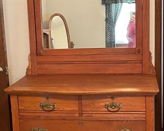 very nice antique dresser and mirror