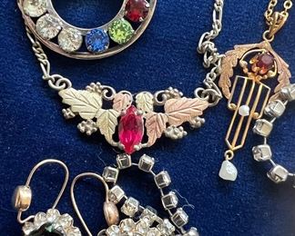 nice selection of vintage costume jewelry 