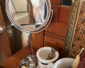antique shaving and vanity items