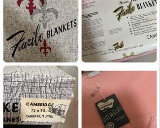 Vintage Fairbo blanket, with original box and tags