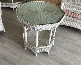 Matching Side Table with glass top