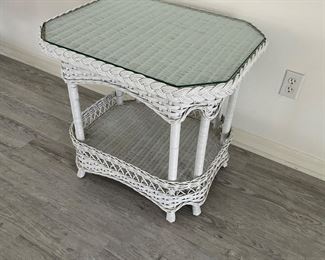 Matching Side Table with glass top