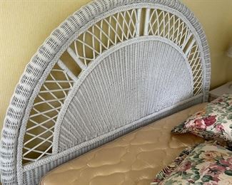 Queen size wicker headboard