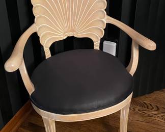 Vintage Venetian Grotto Style Carved Shell Chair