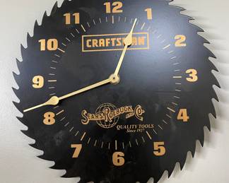 Craftsman Saw Blade Wall Clock Sears Roebuck 