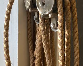Large Vintage Pulley System 