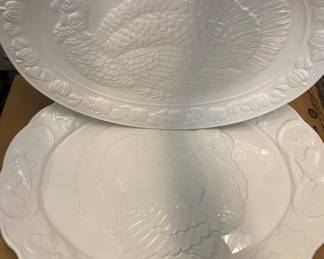 Two slightly different Turkey Platters 