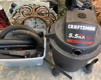 Craftsman 5.5 HP Wet Dry Shop Vac + Many Attachments Included! 