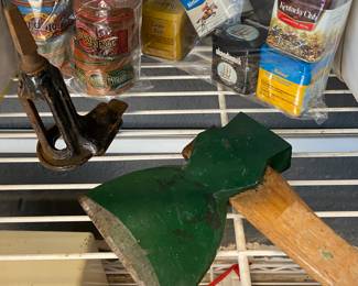 Hatchet / Axe • Tins • Some Old Antique Tools 