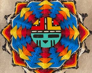 Native American Sun Brooch signed by Sandra Hamana 