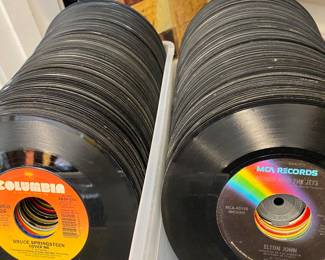 Nice 50 cent 45’s…Bruce Springsteen, Elton John, many more. 