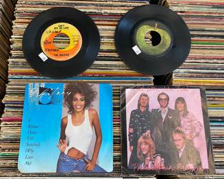 Beatles, Paul McCartney, Whitney Houston, Elton John picture sleeve 50 CENTS EACH!!!