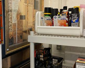 Large Custom Framed Roman Pillar Artwork Decor • Black & Gold 