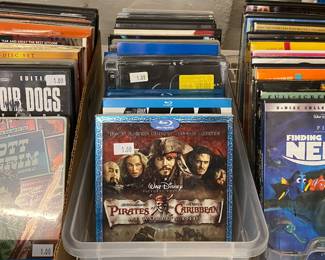 One dollar Blue Rays & DVD’s! Good titles. 