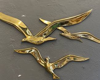 Large Mid Century Modern MC MCM Flying Birds 
