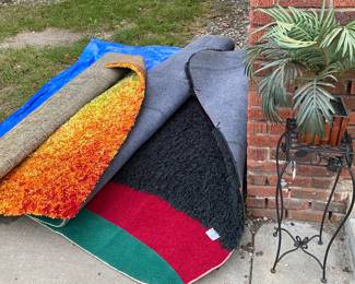 Nice Carpets! Rugs …smoke free pet free home. Plant decor plant stand metal 