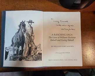 A Ranching Saga by William Curry Holden (Signed by Author and Illustrator)