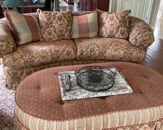 Fun shaped couch and ottoman