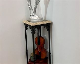 1970s Austin Productions Sculpture, Violin, Plant Stand, Accent Table