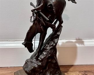 Frederic Remington Bronze Sculpture Native American
