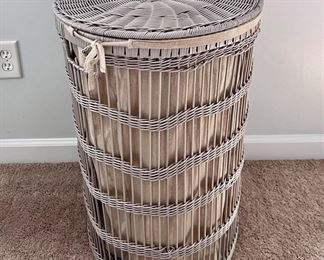 Wicker laundry basket