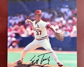 Signed Cardinals baseball photo