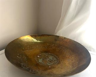 Large vintage brass bowl