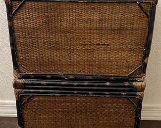 Wicker File Boxes x 2