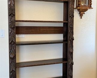 Antique Shelf w Fabulous Carvings