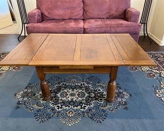 Coffee Table w Extensions, Area Rug