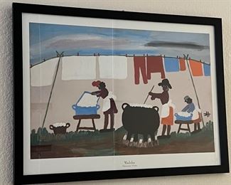 Art Clementine Hunter "Wash Day" 