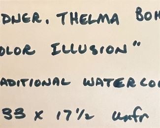 Lindner, Thelma Bohn "Color Illusion" Traditional Watercolor