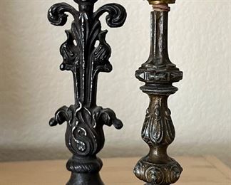 Vintage Cast Iron Candlesticks

