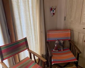 Vintage camp chairs and stools