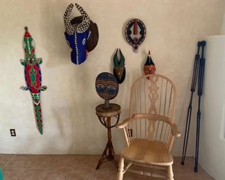 African masks and beadwork