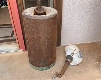 Very large and heavy iron cylinder bell