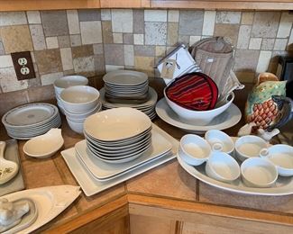 White dishes