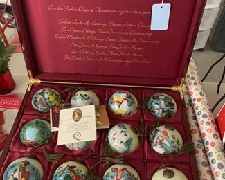 Twelve Days of Christmas Chinese ornament set