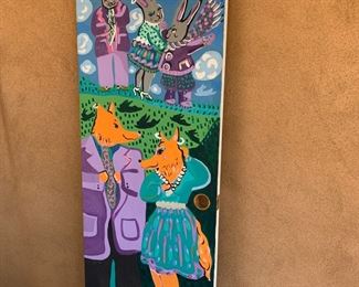 Kristine Hotvedt (1943-2005) fabulous large painted door