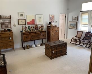 Lots of antique furnishings