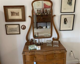 Antique dresser with mirror