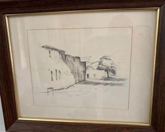 'Oldest House' graphite drawing