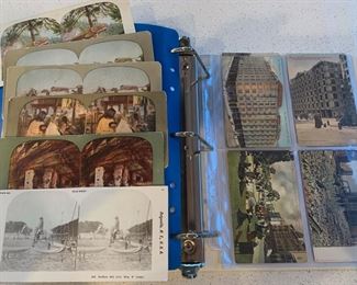 Binder chock full of postcards