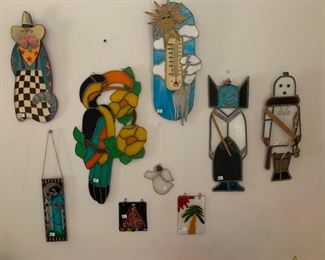 Stained glass pieces