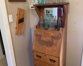 Small antique drop front desk