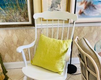 White Solid Maple Rocker 