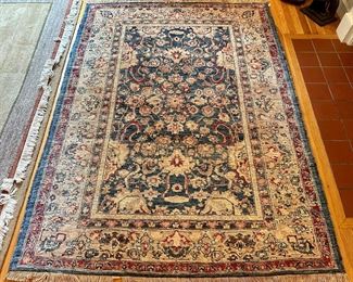 Pakistan Navy Wool Rug - 5'7" x 8'