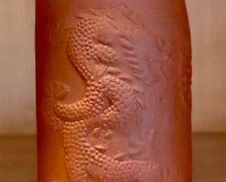 Terracotta Canister with Dragon