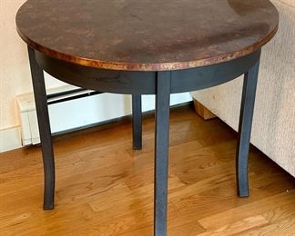 Copper Top Side Table