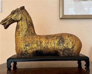 Brushed Gold Horse Figurine